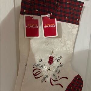 Red and Cream Christmas Stocking